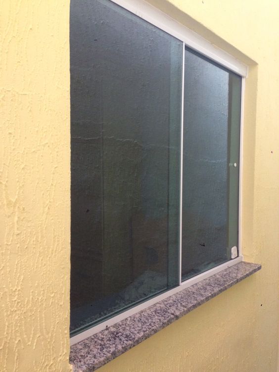 16 janela de vidro com soleira de granito Vidro Líder