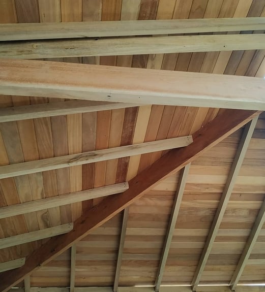 18 telhado com estrutura de madeira cambará @robson construcaocivil