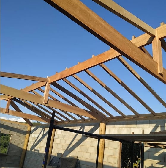 20 estrutura de madeira cambará para telhado @robson construcaocivil