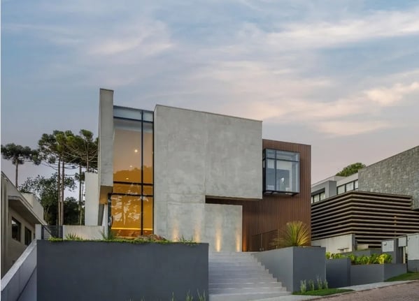 21 casa moderna com vidros @construtoraconstrumg