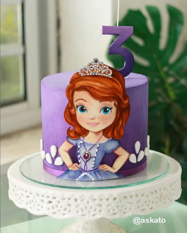 22 bolo redondo Princesa Sofia @askato