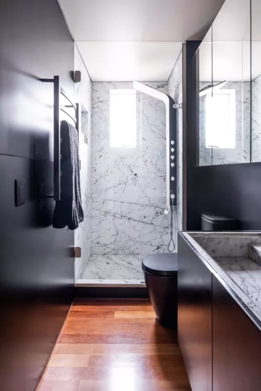 25 banheiro pequeno e com estilo urbano Casa Vogue