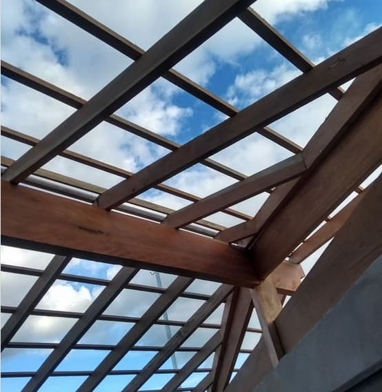25 estrutura de telhado em madeira cambará @robson construcaocivil