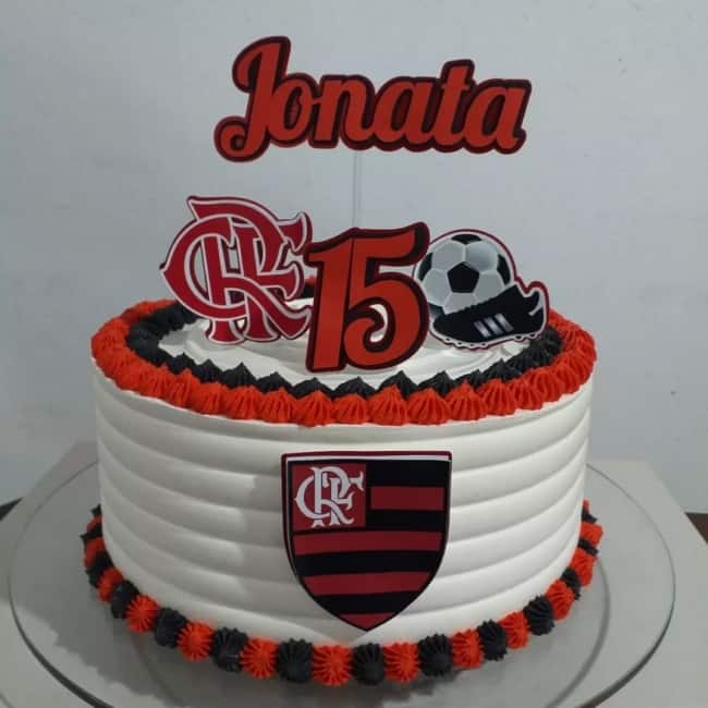 28 bolo simples Flamengo @dannyartesdoces