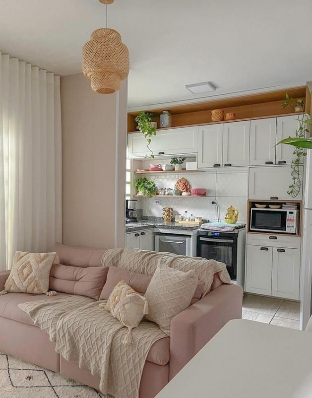 30 cozinha pequena integrada com sala de estar @blognossacasinha