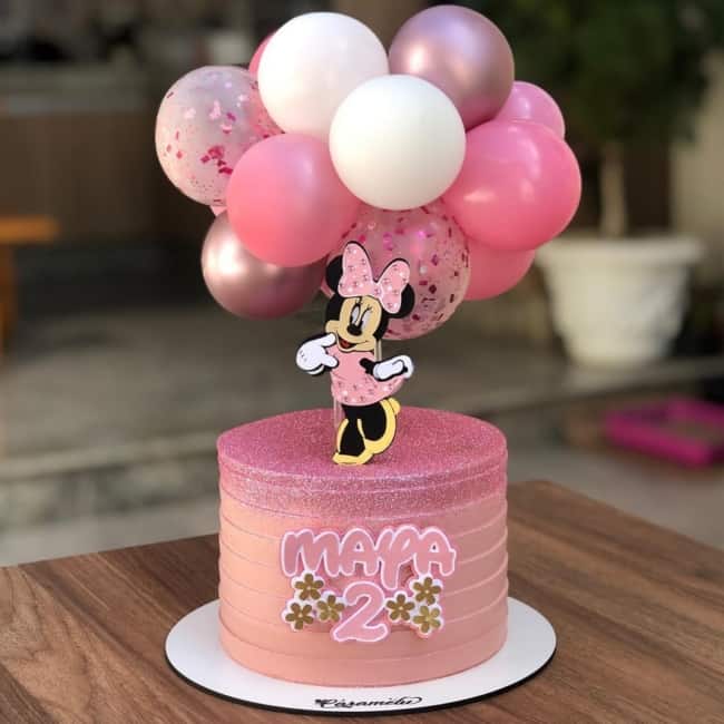 39 balloon cake Minnie rosa @ caramelu