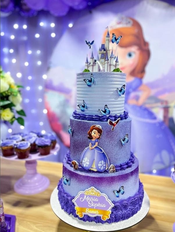 39 bolo 3 andares Princesa Sofia @show cake