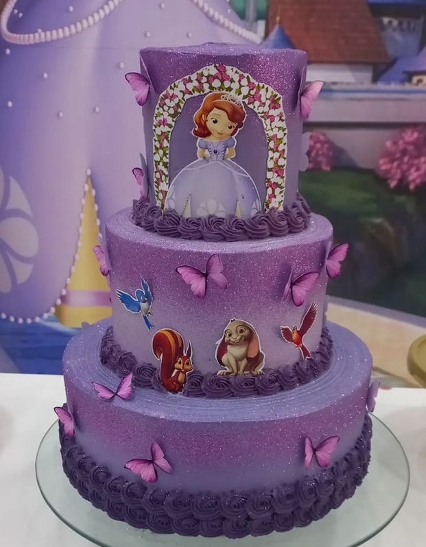 43 bolo decorado 3 andares Princesa Sofia @gleicy patricio bolos