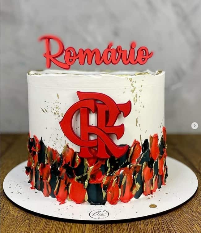 44 bolo decorado Flamengo @lm c4kes