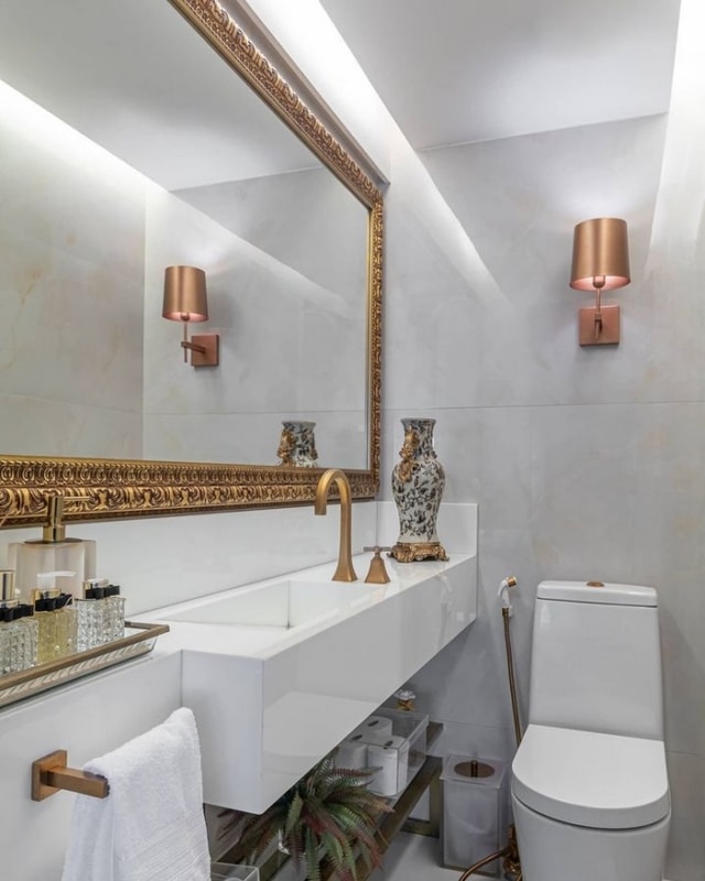 47 lavabo pequeno e em estilo clássico @ponto5arquitetura