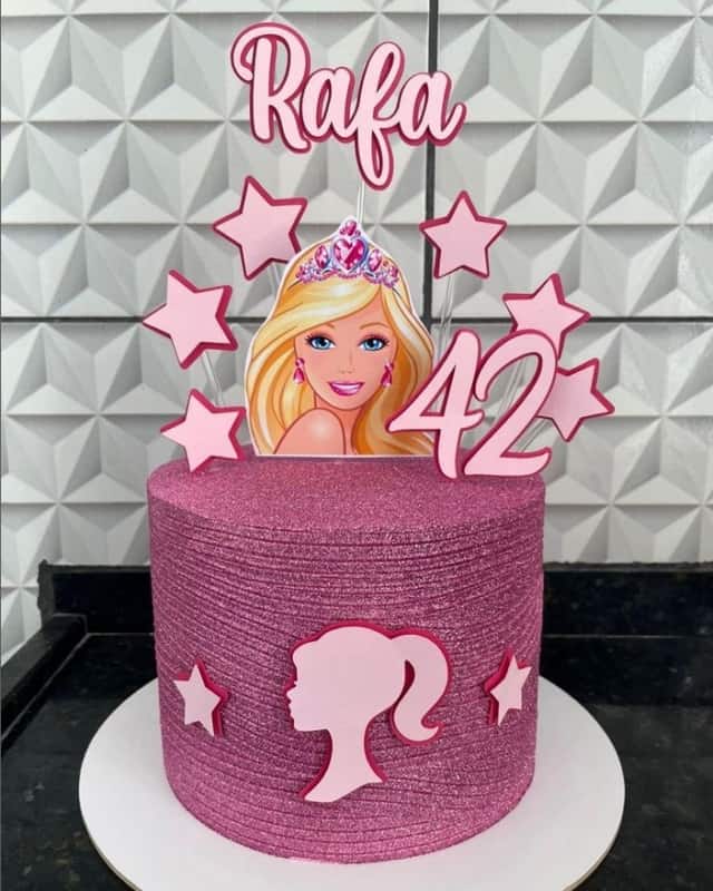 51 glow cake princesa Barbie @criandosabores
