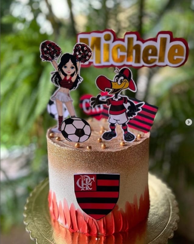 52 bolo decorado feminino Flamengo @doceria candylove