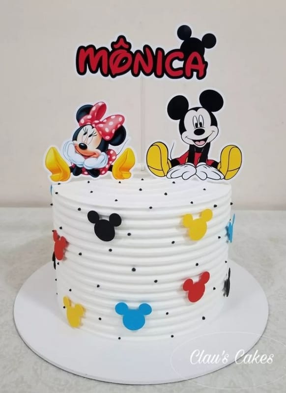 57 bolo Minnie e Mickey @clauscakes