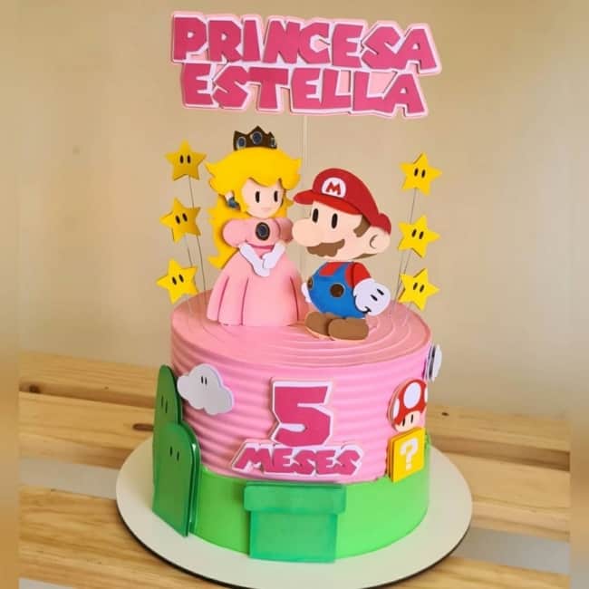58 bolo mesversário princesa Peach @maniadegula aju