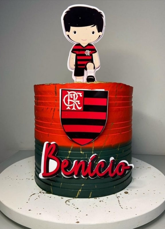 60 bolo infantil Flamengo @mariane cakes