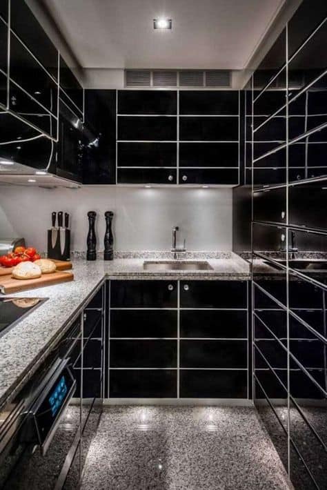 cozinha moderna com granito cinza
