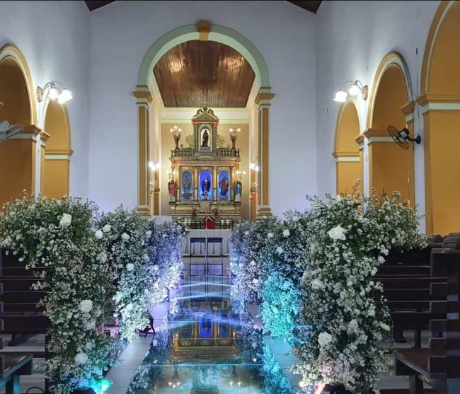 15 decoração com flores brancas casamento igreja @thais cerimonialeventos