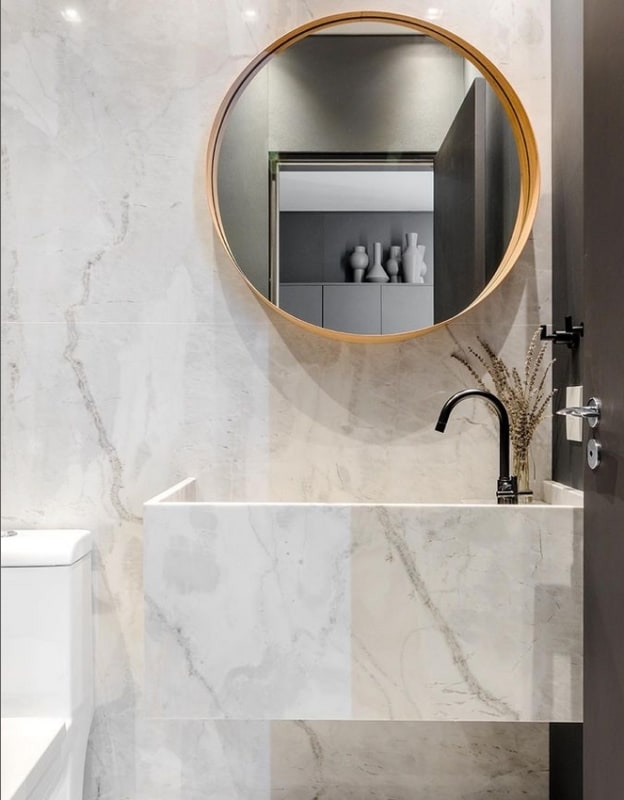 15 lavabo em mármore Monte Cristo @osa arquitetos