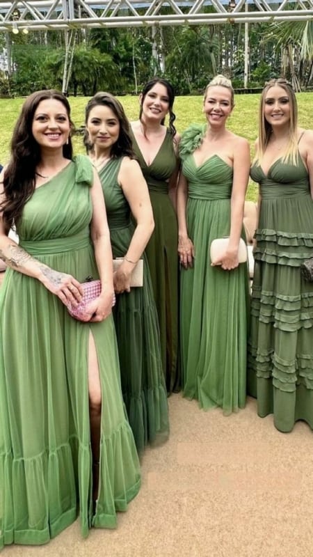 36 vestido verde madrinha casamento rústico Pinterest