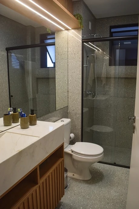 4 banheiro com porcelanato granilite cinza Beats Portobello Archtrends