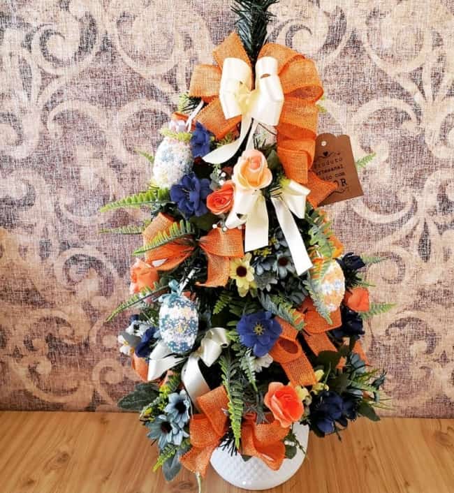 42 árvore páscoa decorada com flores @bimbilu creativehome