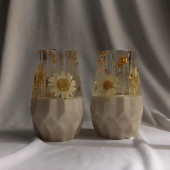 42 vasos decorativos em resina @ resinart by naailah