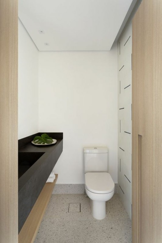 46 lavabo com piso porcelanato granilite Degradê Arquitetura e Interior