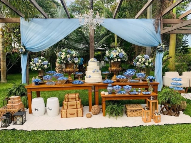 51 decoração azul casamento @ronaldovasconcellos