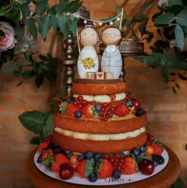 53 naked cake casamento rústico @thaisdoceria
