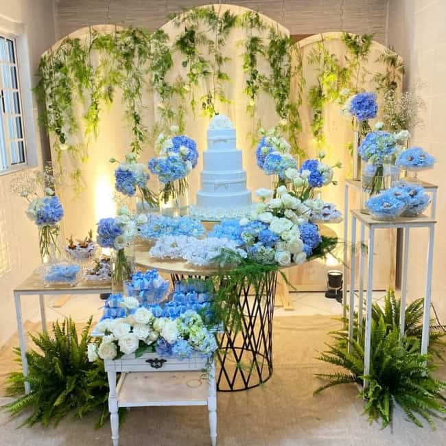 54 decoração casamento em azul e branco @anselmopartydesigner