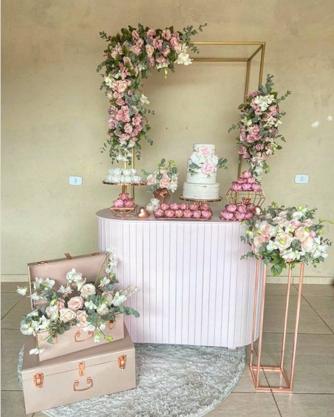 57 decoração simples e rosé casamento @vemfestalinda
