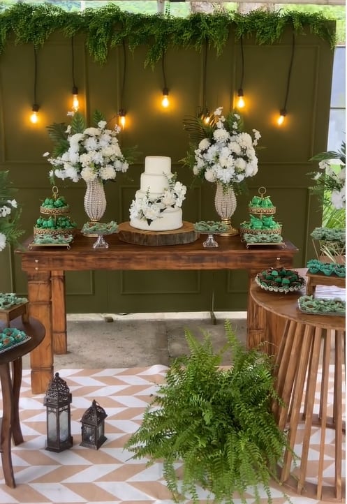 69 casamento com decoração em verde oliva @casa festa decoracao