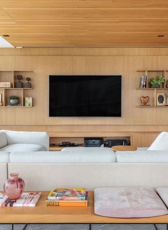 8 sala de TV em estilo contemporâneo @casavoguebrasil