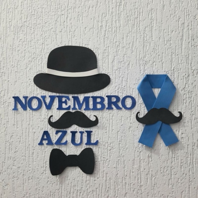 1 decoração novembro azul em EVA Pinterest