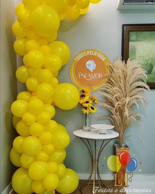 12 decoração com balões setembro amarelo @lfestas decoracoesrr
