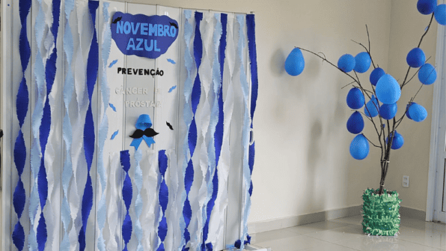 12 decoração com papel crepom novembro azul Prefeitura de Rio Preto