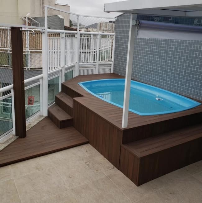 19 deck piscina em madeira plástica @decksdesign