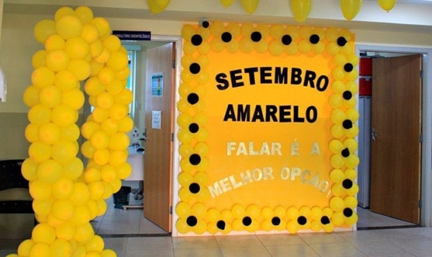 20 decoração com balões setembro amarelo Moreiranet