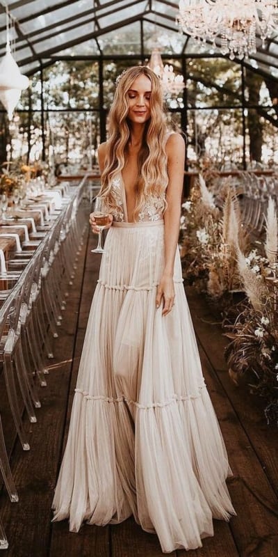 20 noiva com vestido boho Pinterest
