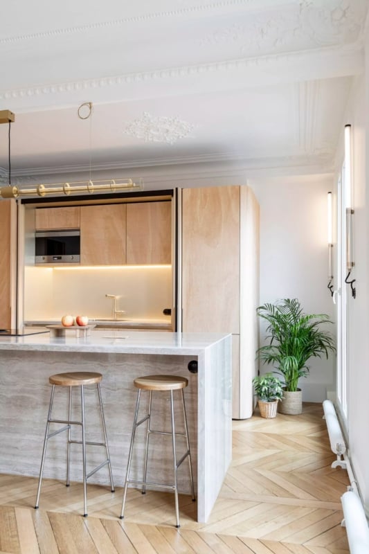 24 cozinha com armário de madeira compensada Casa Vogue