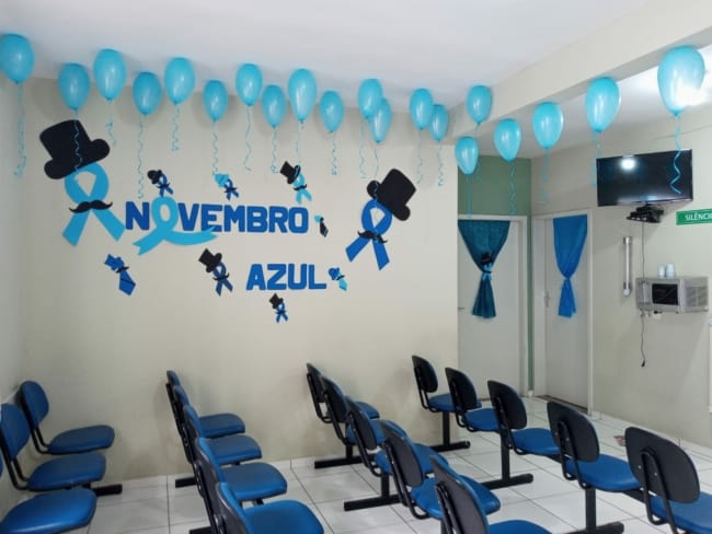 30 decoração simples posto de saúde novembro azul Prefeitura de Nova Trento