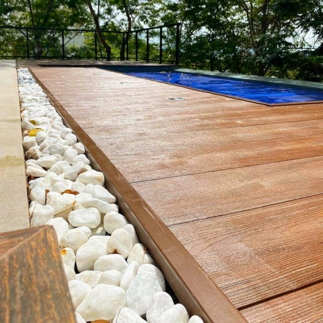 4 deck piscina de madeira plástica @ciclowood