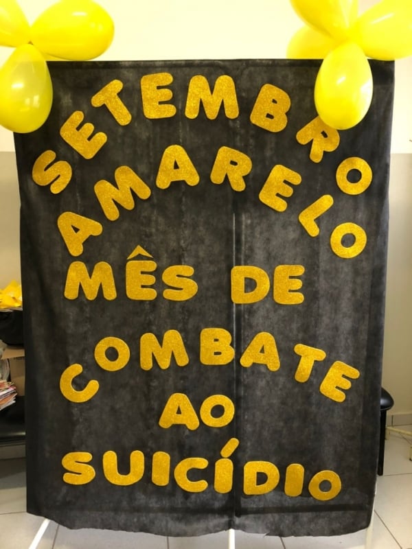 7 decoração setembro amarelo em EVA Prefeitura Municipal de Quatá