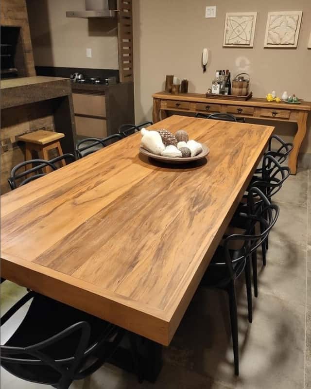 15 mesa jantar madeira maciça @luggarimoveis