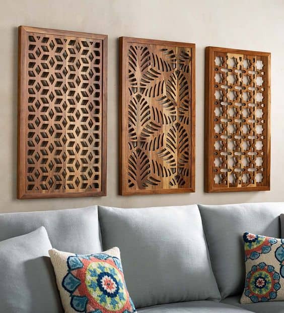 17 quadros decorativos em madeira acácia Pinterest