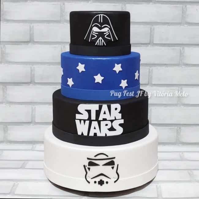 18 bolo falso 4 andares Star Wars @bolosfakes pugfestjf