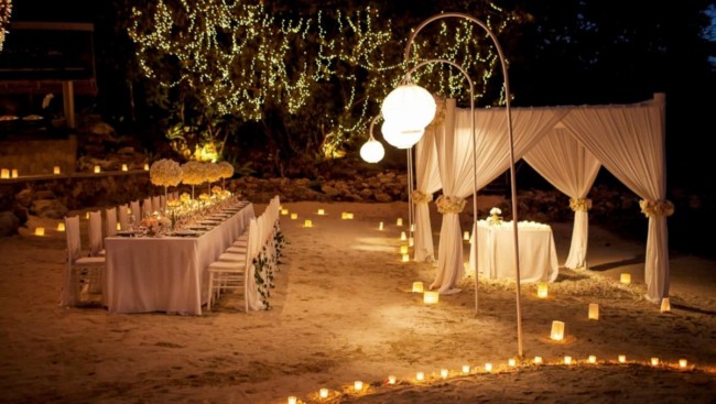 22 decoração casamento na praia à noite My Overseas Wedding