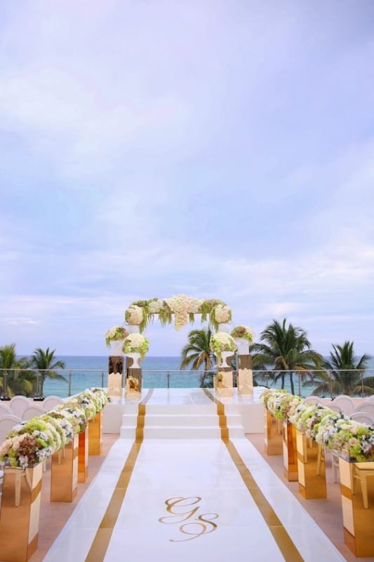 26 decoração luxo casamento vista mar Pinterest