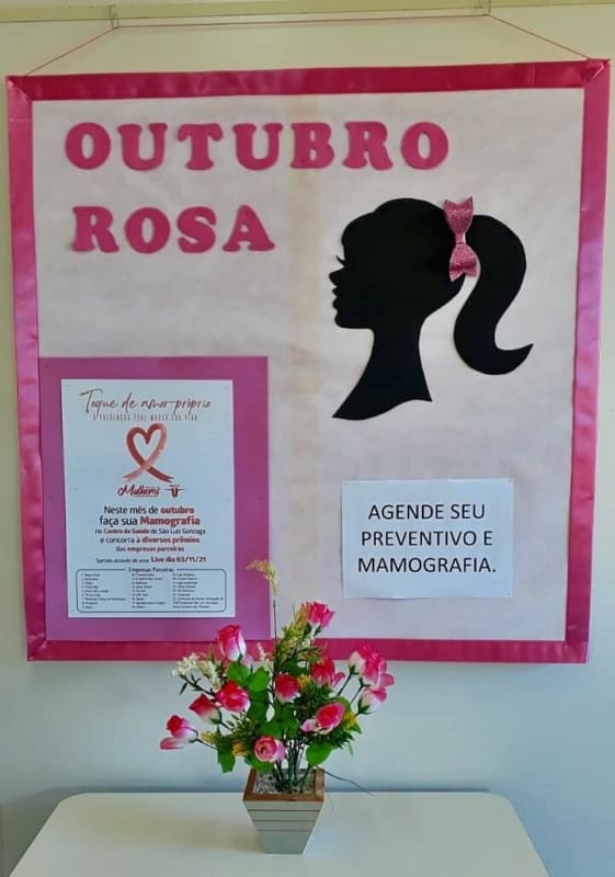 37 decoração postinho outubro rosa Prefeitura Municipal de São Luiz Gonzaga