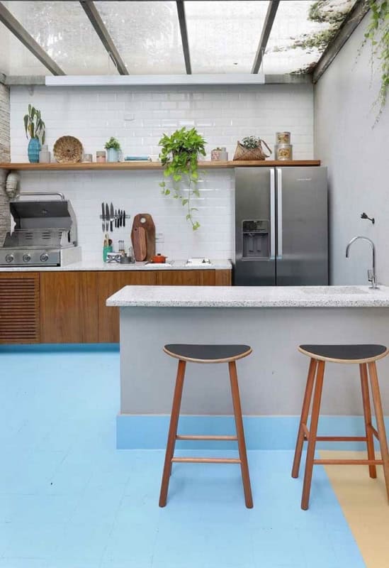 1 cozinha com área gourmet Pinterest